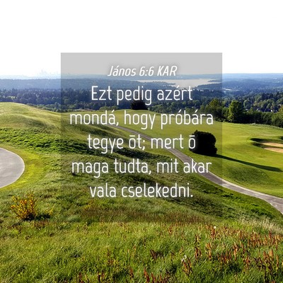 Picture 04 - János 6:6 KAR - Ezt pedig azért mondá, hogy próbára tegye - Bible Verse Picture