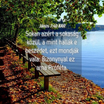 Picture 04 - János 7:40 KAR - Sokan azért a sokaság közül, a mint hallák e - Bible Verse Picture