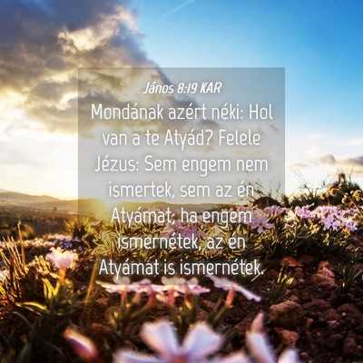 Picture 04 - János 8:19 KAR - Mondának azért néki: Hol van a te Atyád? - Bible Verse Picture