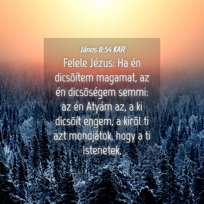 Picture 04 - János 8:54 KAR - Felele Jézus: Ha én dicsõítem magamat, az én - Bible Verse Picture
