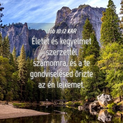 Picture 04 - Jób 10:12 KAR - Életet és kegyelmet szerzettél számomra, és - Bible Verse Picture