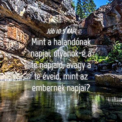 Picture 04 - Jób 10:5 KAR - Mint a halandónak napjai, olyanok-é a te - Bible Verse Picture