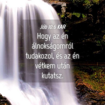 Picture 04 - Jób 10:6 KAR - Hogy az én álnokságomról tudakozol, és az - Bible Verse Picture
