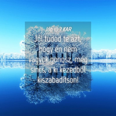Picture 04 - Jób 10:7 KAR - Jól tudod te azt, hogy én nem vagyok gonosz, - Bible Verse Picture