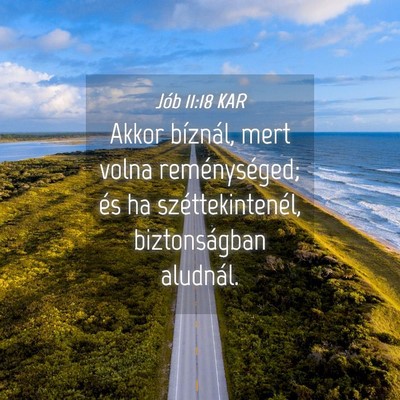 Picture 04 - Jób 11:18 KAR - Akkor bíznál, mert volna reménységed; és ha - Bible Verse Picture