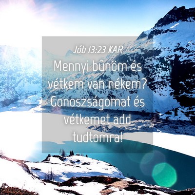 Picture 04 - Jób 13:23 KAR - Mennyi bûnöm és vétkem van nékem? - Bible Verse Picture