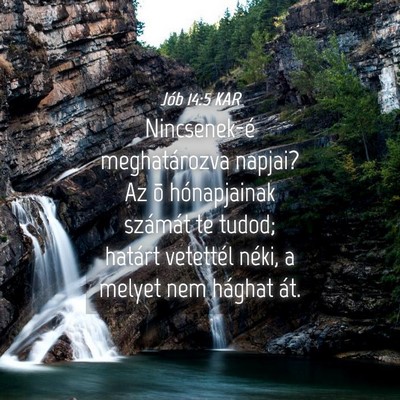 Picture 04 - Jób 14:5 KAR - Nincsenek-é meghatározva napjai? Az õ - Bible Verse Picture