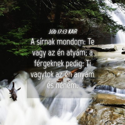 Picture 04 - Jób 17:13 KAR - A sírnak mondom: Te vagy az én atyám; a - Bible Verse Picture