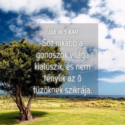 Picture 04 - Jób 18:5 KAR - Sõt inkább a gonoszok világa kialuszik, és - Bible Verse Picture