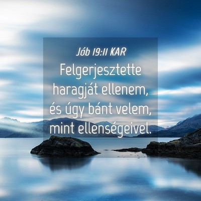 Picture 04 - Jób 19:11 KAR - Felgerjesztette haragját ellenem, és úgy bánt - Bible Verse Picture