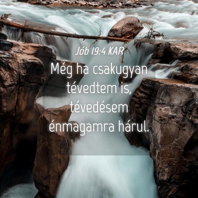 Picture 04 - Jób 19:4 KAR - Még ha csakugyan tévedtem is, tévedésem - Bible Verse Picture