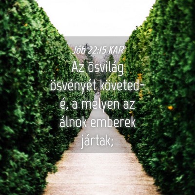 Picture 04 - Jób 22:15 KAR - Az õsvilág ösvényét követed-é, a melyen az - Bible Verse Picture
