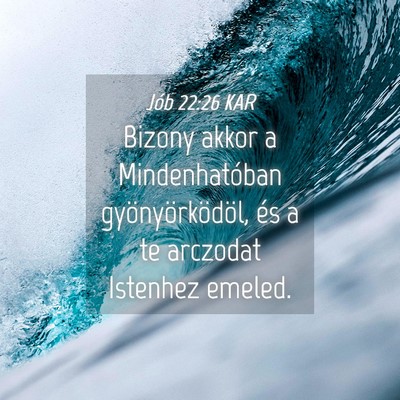 Picture 04 - Jób 22:26 KAR - Bizony akkor a Mindenhatóban gyönyörködöl, - Bible Verse Picture