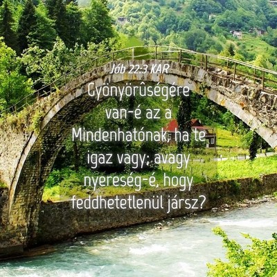 Picture 04 - Jób 22:3 KAR - Gyönyörûségére van-é az a Mindenhatónak, - Bible Verse Picture