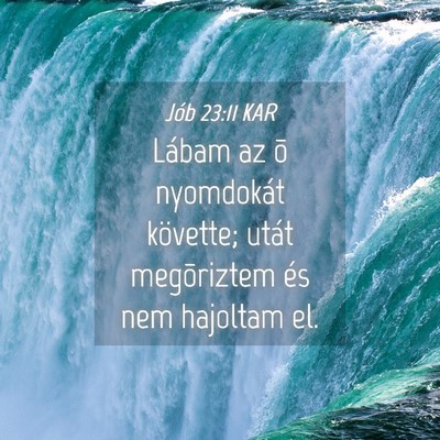 Picture 04 - Jób 23:11 KAR - Lábam az õ nyomdokát követte; utát - Bible Verse Picture