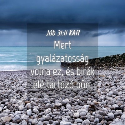 Picture 04 - Jób 31:11 KAR - Mert gyalázatosság volna ez, és birák elé - Bible Verse Picture