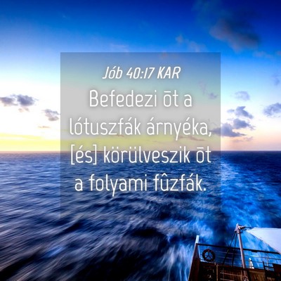 Picture 04 - Jób 40:17 KAR - Befedezi õt a lótuszfák árnyéka, [és] - Bible Verse Picture