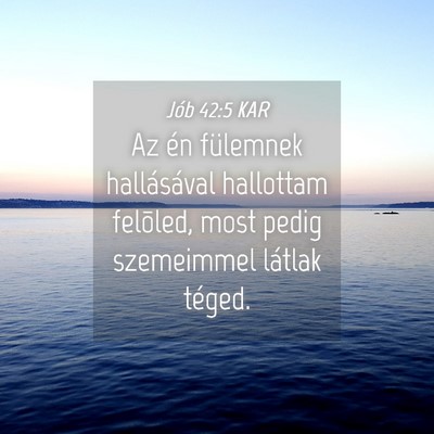 Picture 04 - Jób 42:5 KAR - Az én fülemnek hallásával hallottam felõled, - Bible Verse Picture