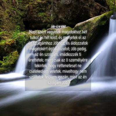 Picture 04 - Jób 42:8 KAR - Most azért vegyetek magatokhoz hét tulkot és - Bible Verse Picture