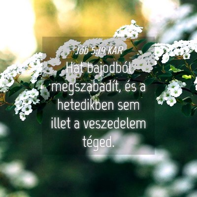 Picture 04 - Jób 5:19 KAR - Hat bajodból megszabadít, és a hetedikben sem - Bible Verse Picture