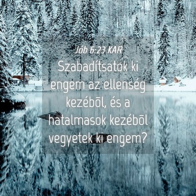 Picture 04 - Jób 6:23 KAR - Szabadítsatok ki engem az ellenség kezébõl, - Bible Verse Picture