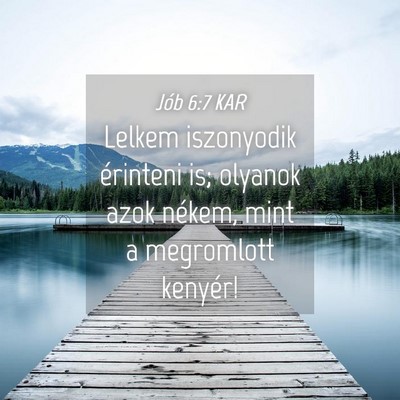 Picture 04 - Jób 6:7 KAR - Lelkem iszonyodik érinteni is; olyanok azok - Bible Verse Picture