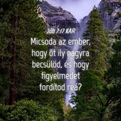 Picture 04 - Jób 7:17 KAR - Micsoda az ember, hogy õt ily nagyra becsülöd, - Bible Verse Picture