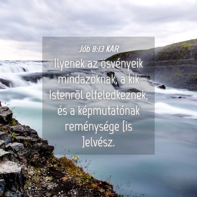 Picture 04 - Jób 8:13 KAR - Ilyenek az ösvényeik mindazoknak, a kik - Bible Verse Picture