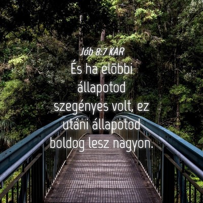Picture 04 - Jób 8:7 KAR - És ha elõbbi állapotod szegényes volt, ez - Bible Verse Picture