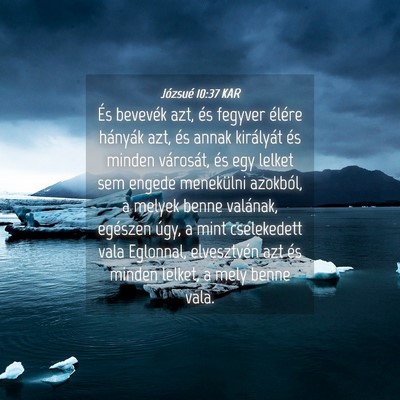 Picture 04 - Józsué 10:37 KAR - És bevevék azt, és fegyver élére hányák - Bible Verse Picture