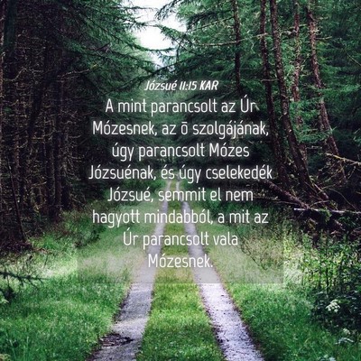 Picture 04 - Józsué 11:15 KAR - A mint parancsolt az Úr Mózesnek, az õ - Bible Verse Picture