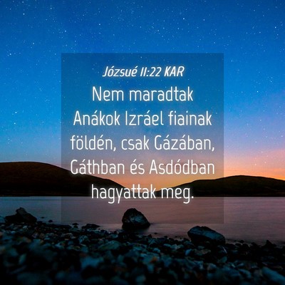 Picture 04 - Józsué 11:22 KAR - Nem maradtak Anákok Izráel fiainak földén, - Bible Verse Picture