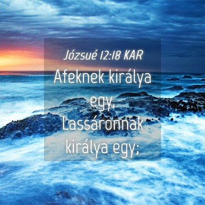 Picture 04 - Józsué 12:18 KAR - Afeknek királya egy, Lassáronnak királya - Bible Verse Picture