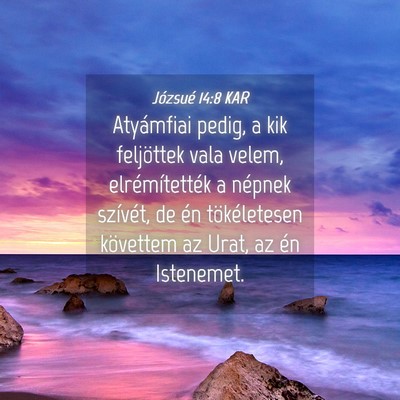 Picture 04 - Józsué 14:8 KAR - Atyámfiai pedig, a kik feljöttek vala velem, - Bible Verse Picture