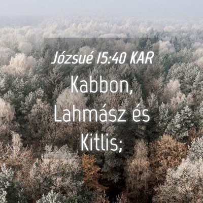 Picture 04 - Józsué 15:40 KAR - Kabbon, Lahmász és - Bible Verse Picture