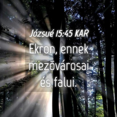 Picture 04 - Józsué 15:45 KAR - Ekron, ennek mezõvárosai és - Bible Verse Picture
