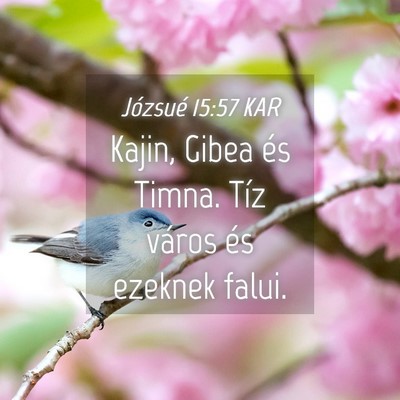 Picture 04 - Józsué 15:57 KAR - Kajin, Gibea és Timna. Tíz város és ezeknek - Bible Verse Picture