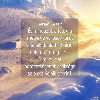 Picture 04 - Józsué 19:8 KAR - És mindazok a faluk, a melyek e városok körül - Bible Verse Picture