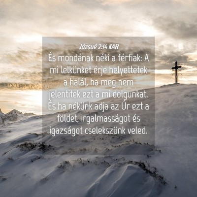Picture 04 - Józsué 2:14 KAR - És mondának néki a férfiak: A mi lelkünket - Bible Verse Picture