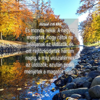 Picture 04 - Józsué 2:16 KAR - És monda nékik: A hegyre menjetek, hogy rátok - Bible Verse Picture