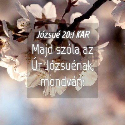 Picture 04 - Józsué 20:1 KAR - Majd szóla az Úr Józsuénak, - Bible Verse Picture