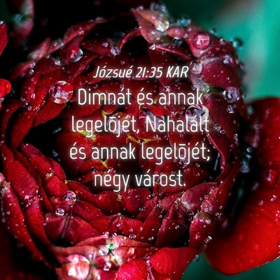 Picture 04 - Józsué 21:35 KAR - Dimnát és annak legelõjét, Nahalált és - Bible Verse Picture