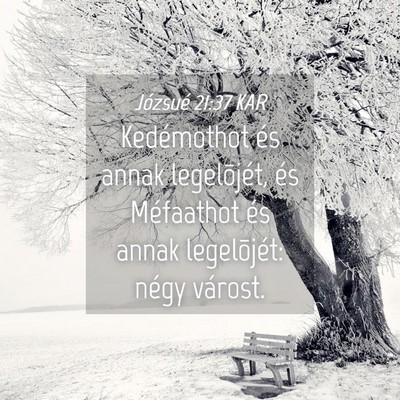 Picture 04 - Józsué 21:37 KAR - Kedémothot és annak legelõjét, és Méfaathot - Bible Verse Picture