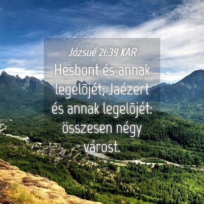 Picture 04 - Józsué 21:39 KAR - Hesbont és annak legelõjét; Jaézert és annak - Bible Verse Picture