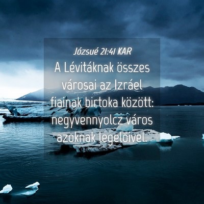 Picture 04 - Józsué 21:41 KAR - A Lévitáknak összes városai az Izráel - Bible Verse Picture