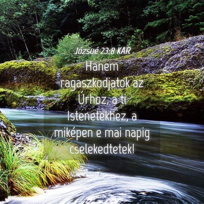 Picture 04 - Józsué 23:8 KAR - Hanem ragaszkodjatok az Úrhoz, a ti - Bible Verse Picture