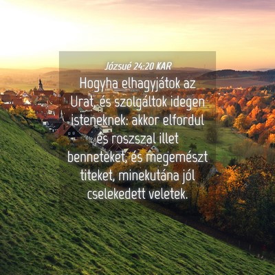 Picture 04 - Józsué 24:20 KAR - Hogyha elhagyjátok az Urat, és szolgáltok - Bible Verse Picture