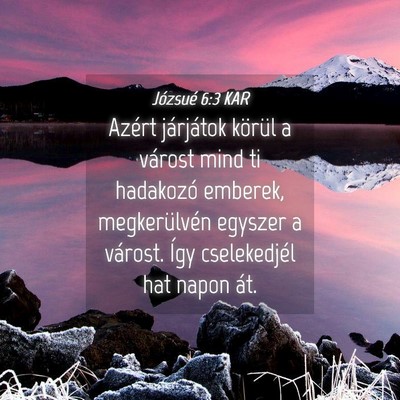 Picture 04 - Józsué 6:3 KAR - Azért járjátok körül a várost mind ti - Bible Verse Picture