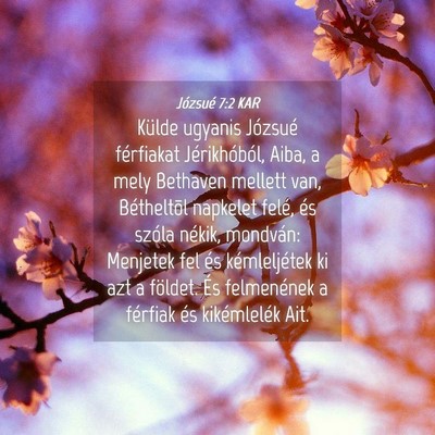 Picture 04 - Józsué 7:2 KAR - Külde ugyanis Józsué férfiakat Jérikhóból, - Bible Verse Picture
