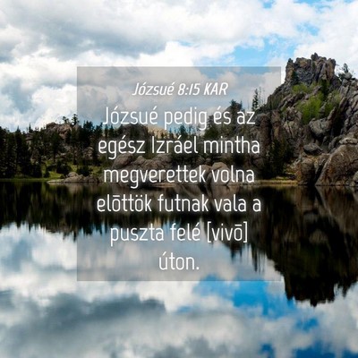 Picture 04 - Józsué 8:15 KAR - Józsué pedig és az egész Izráel mintha - Bible Verse Picture